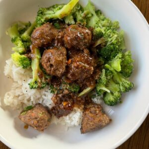 easy veggie-packed mongolian meatballs