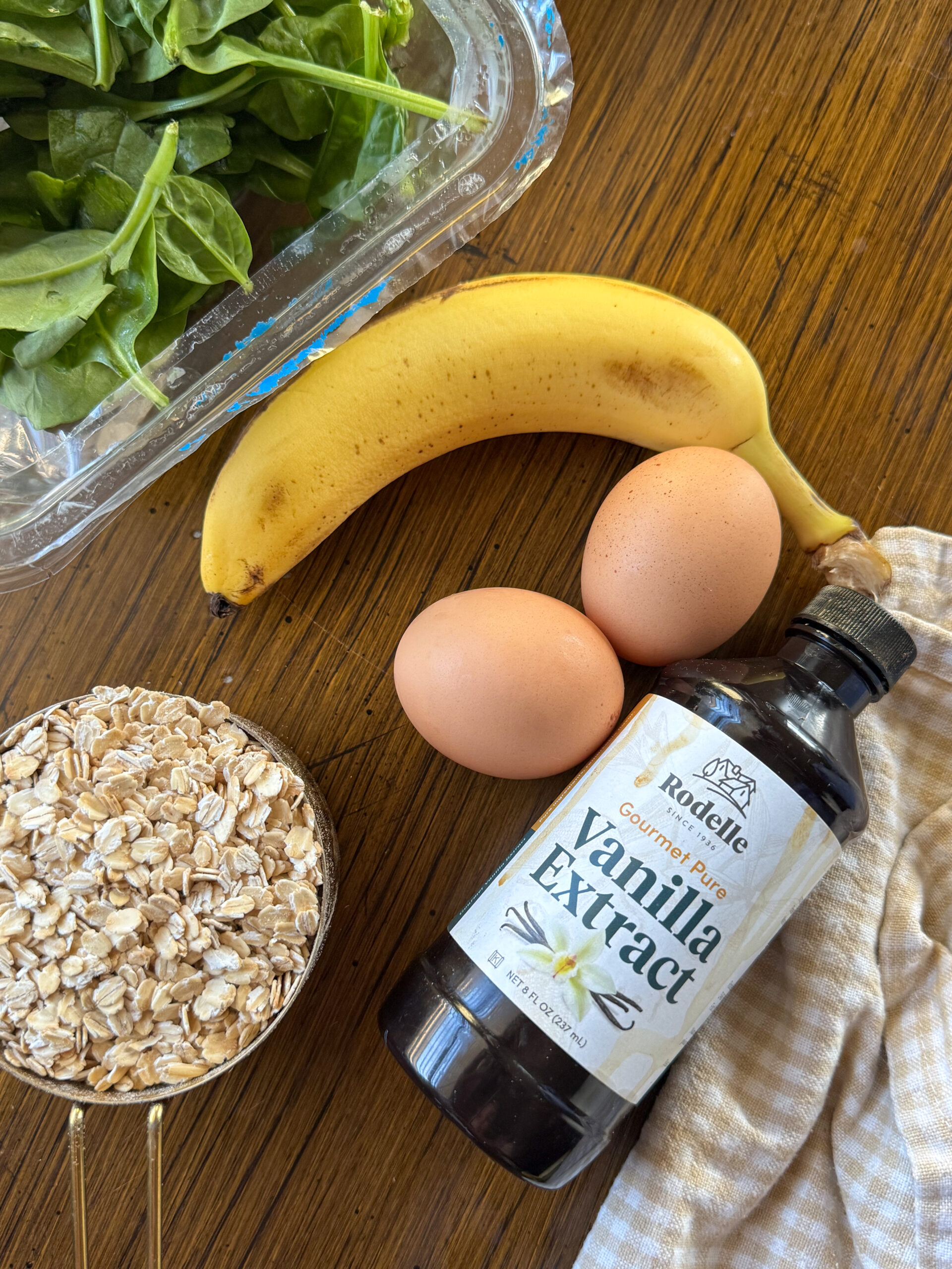 ingredients for the green waffles