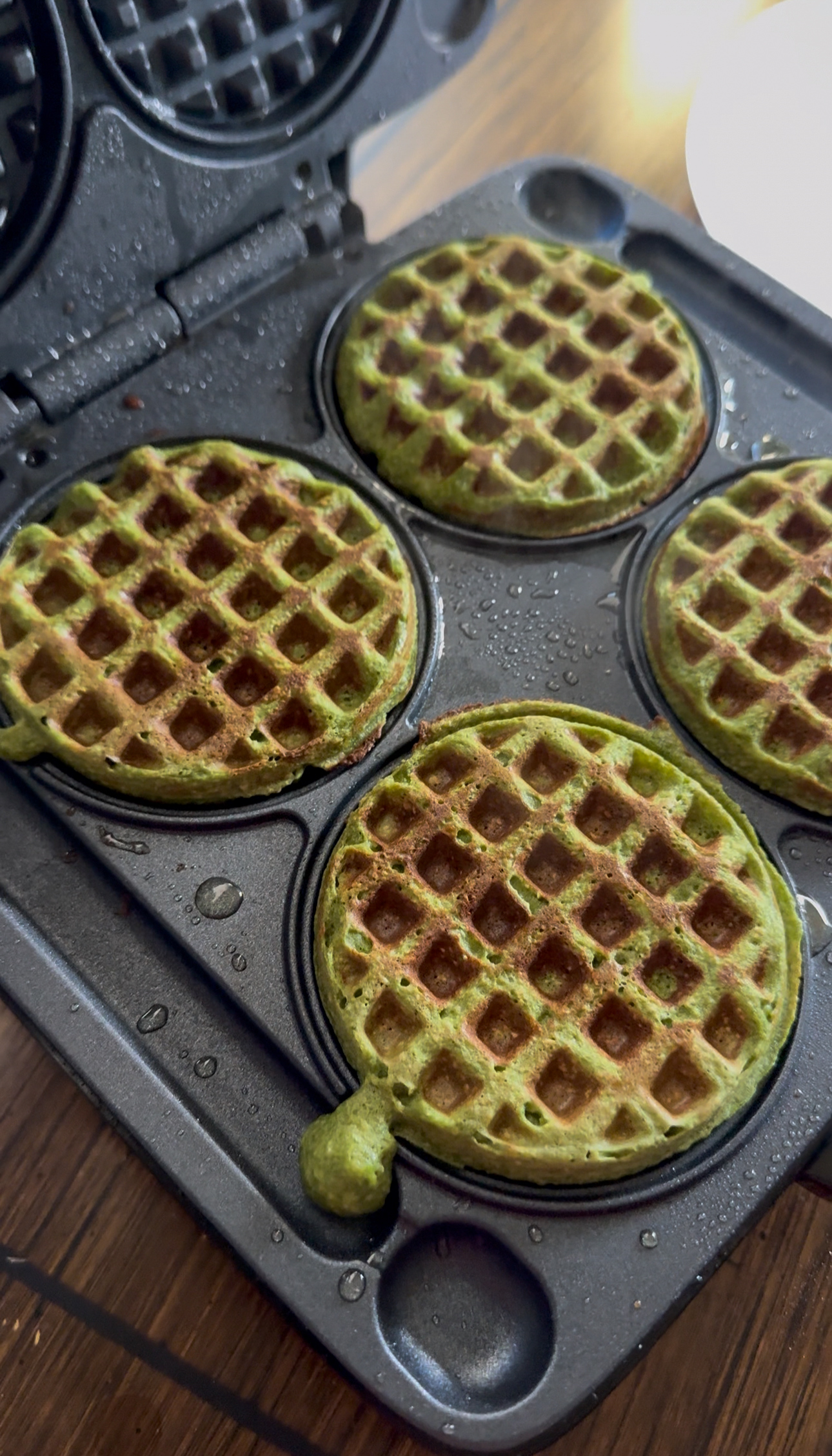 cooked in the waffle iron