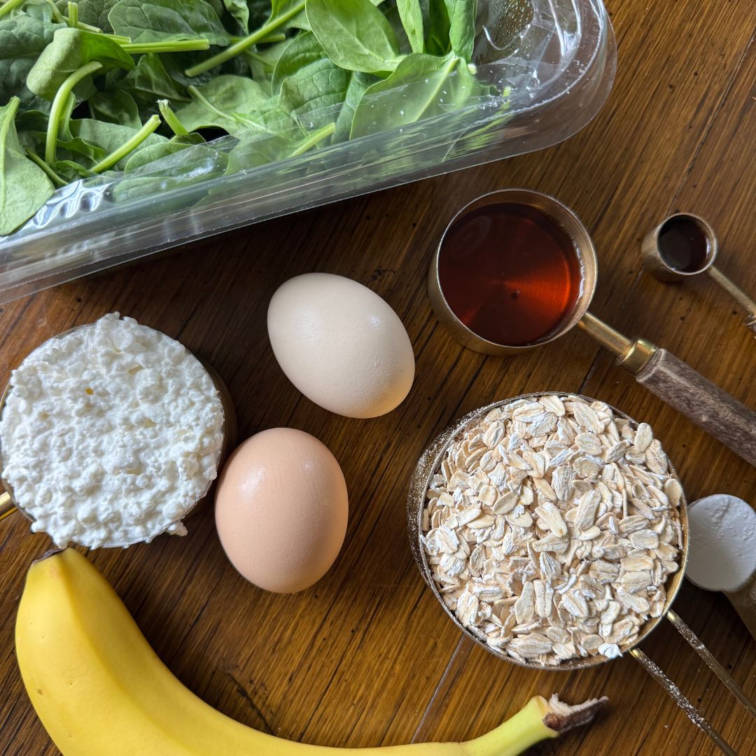 easy blender spinach protein muffins