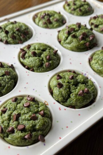 easy blender spinach protein muffins