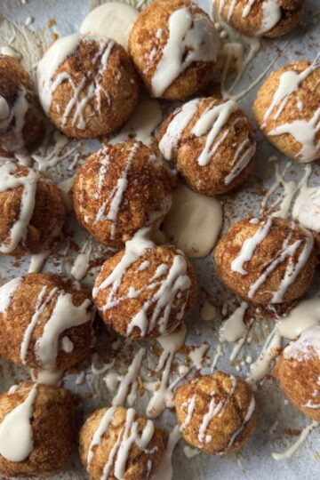 greek yogurt protein cinnamon donut holes for toddlers