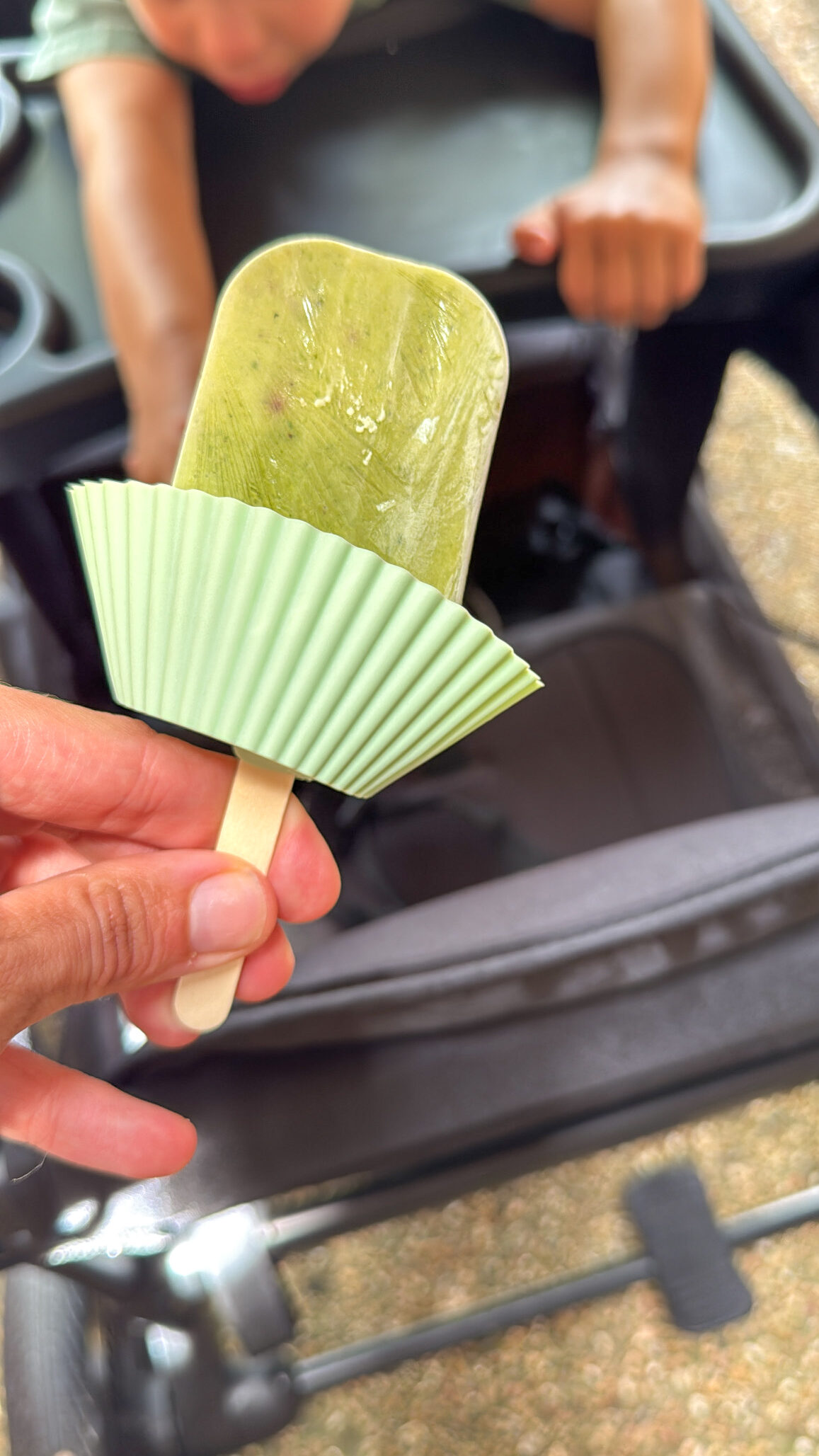 banana avocado smoothie for toddlers turned into popsicles