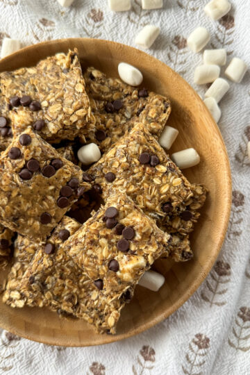 easy no-bake toddler s'mores granola bars