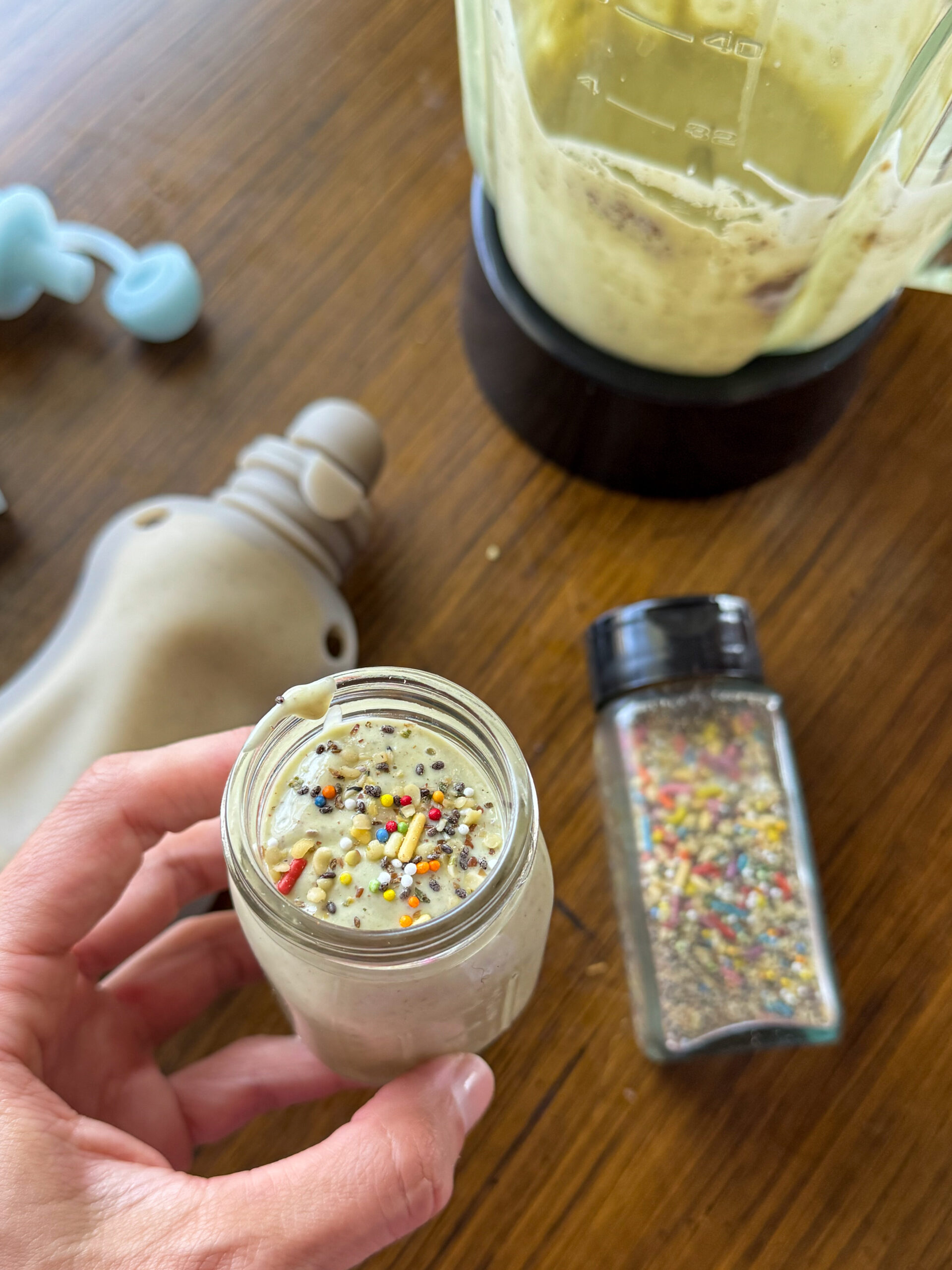 easy peanut butter banana avocado smoothie for toddlers
