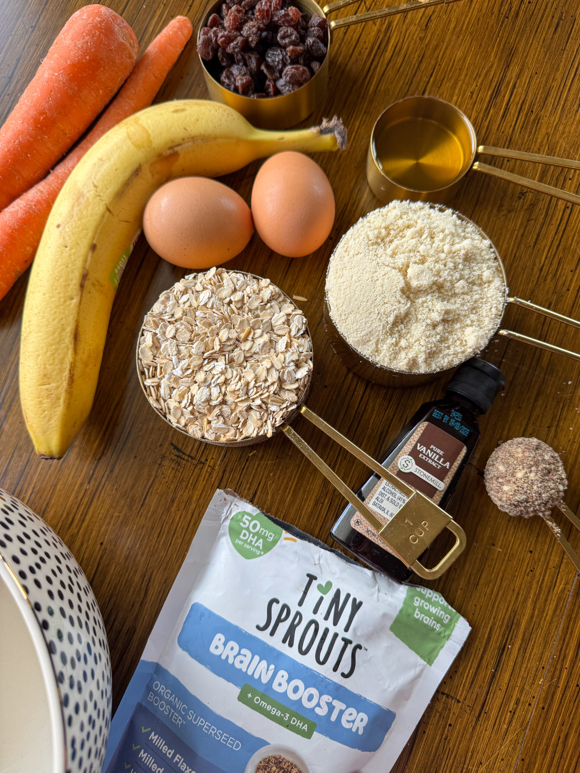 ingredients for the morning glory muffins