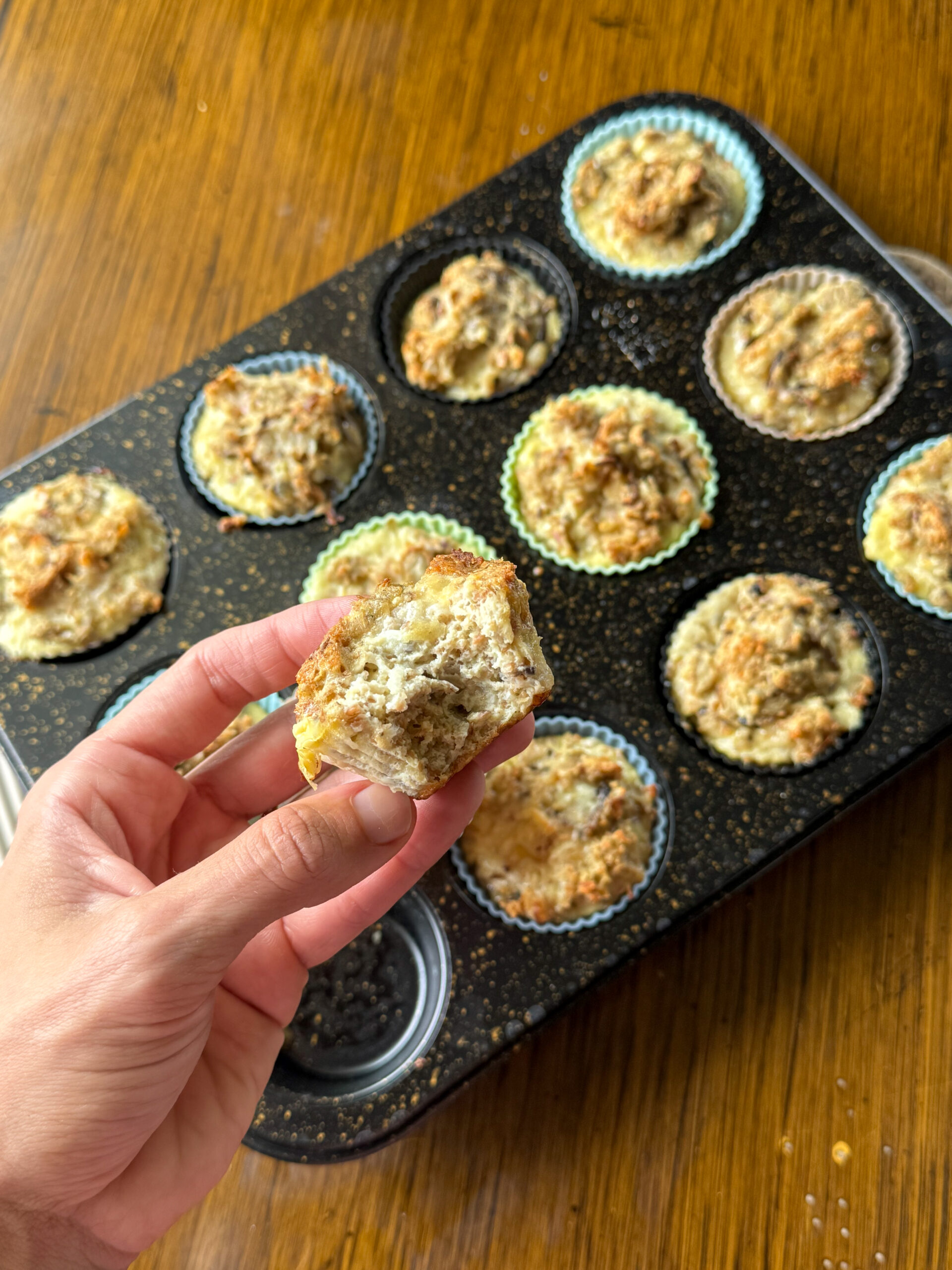 easy savory breakfast muffins cooled out of the oven ready for toddler busy mornings