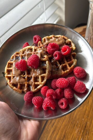 easy banana egg waffles for toddlers