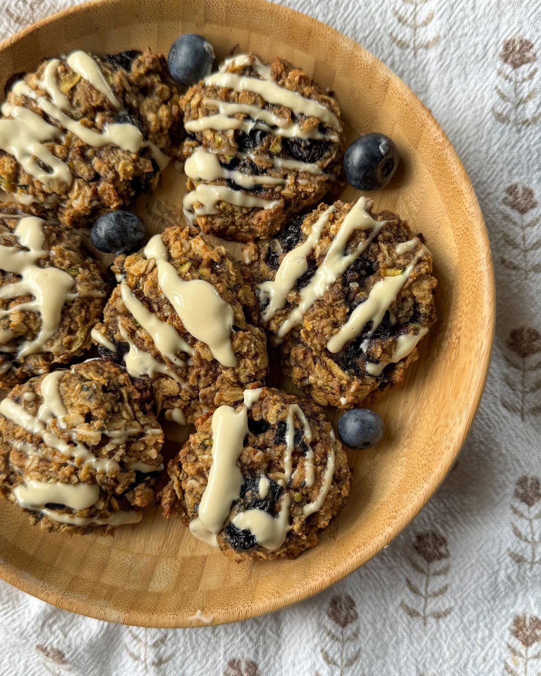 simple healthy blueberry zucchini oatmeal cookies for toddlers