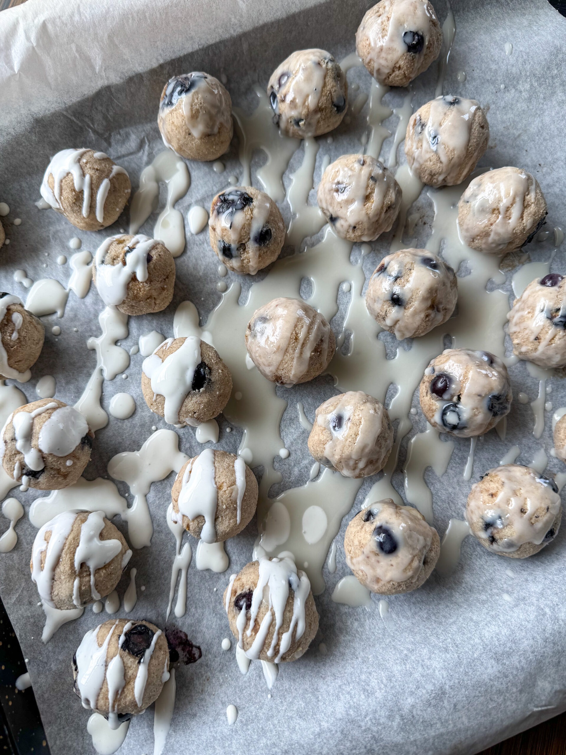 simple blueberry banana donut holes