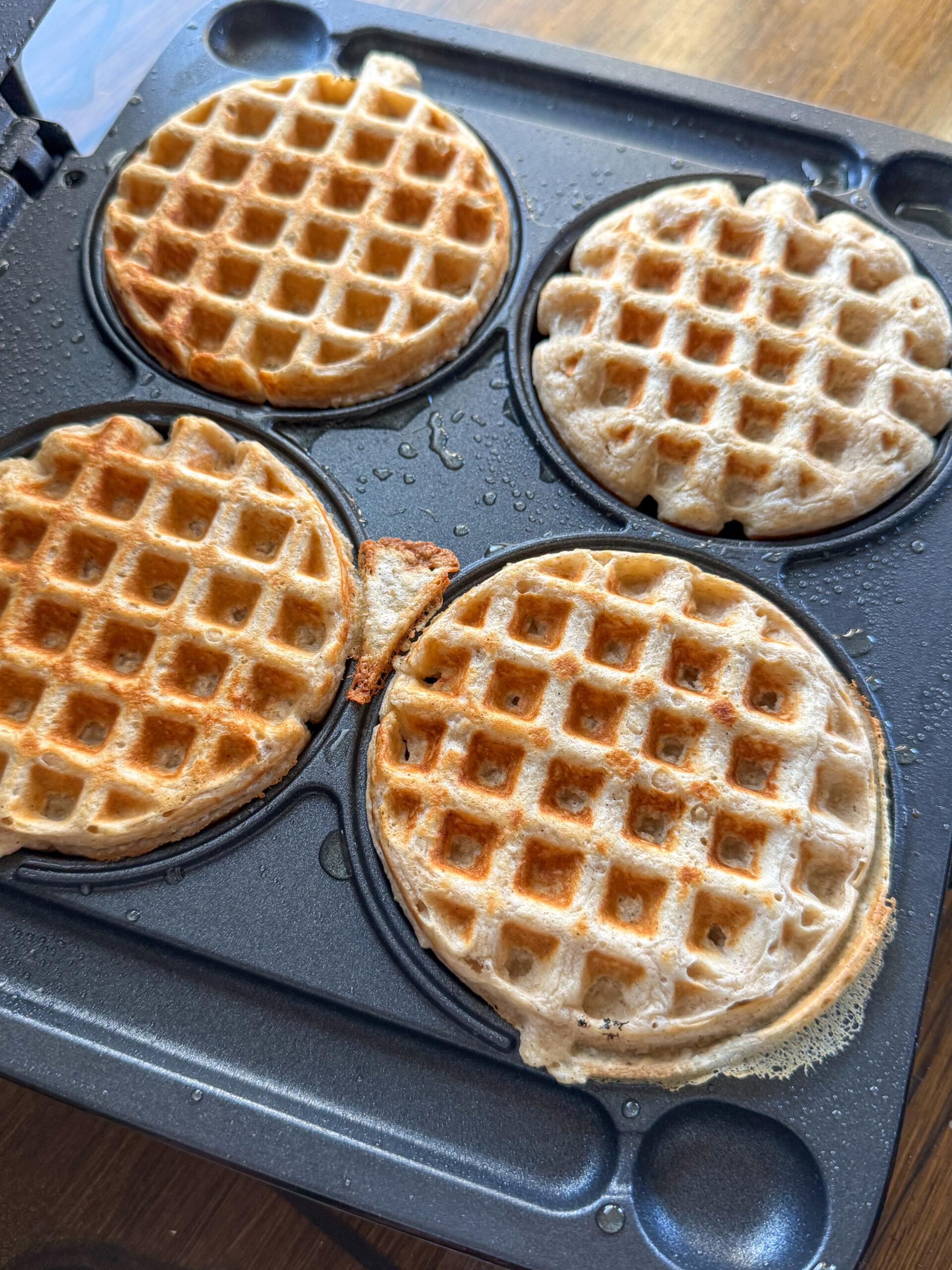 finished yogurt oat waffles