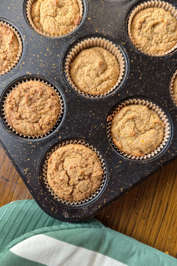 no added sugar orange oatmeal muffins for toddlers
