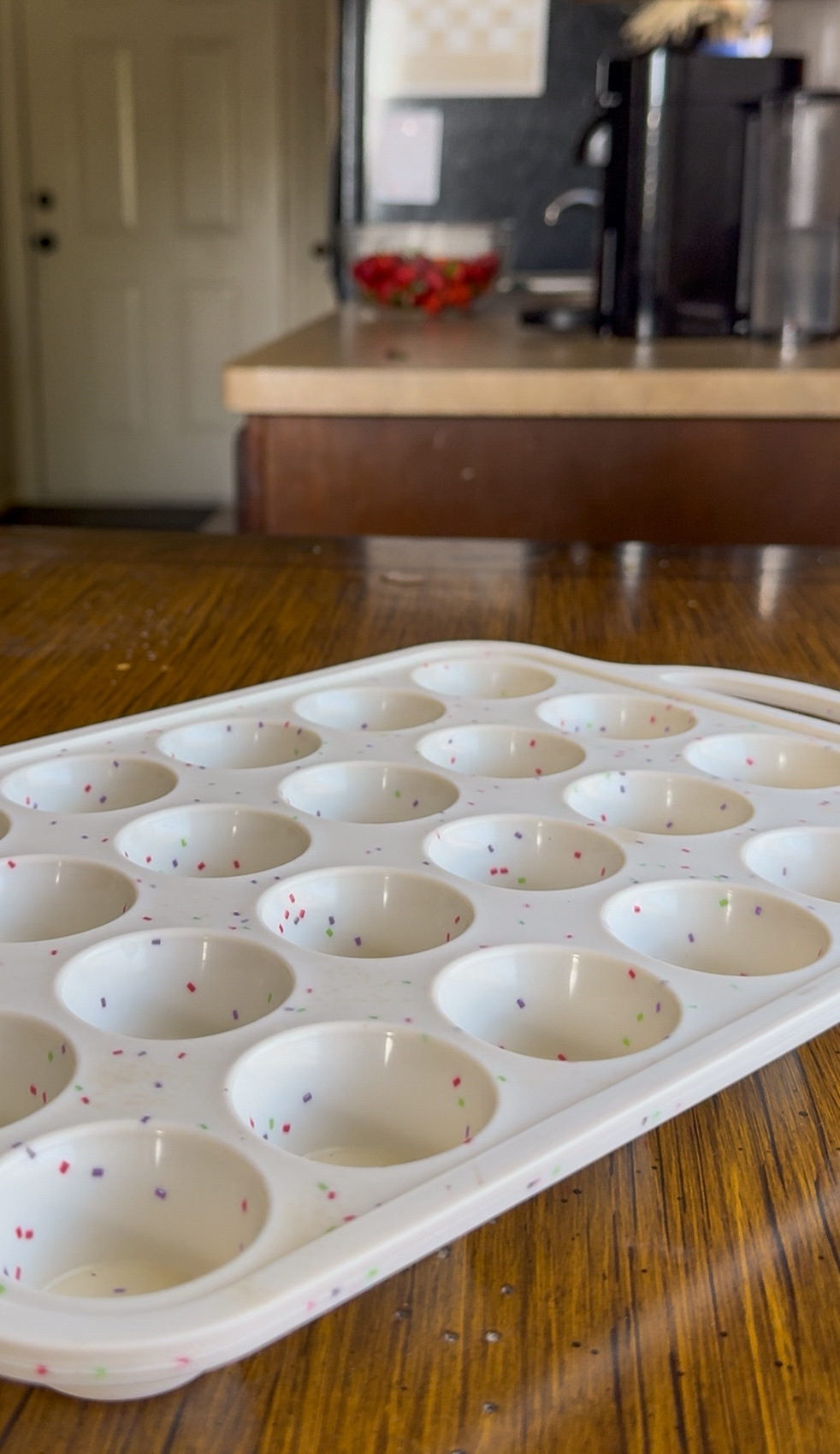 mini muffin tin waiting to be filled