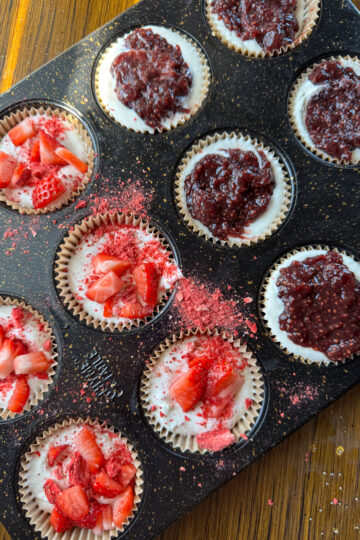 easy no bake cottage cheese cheesecake cups, healthy snack for toddlers