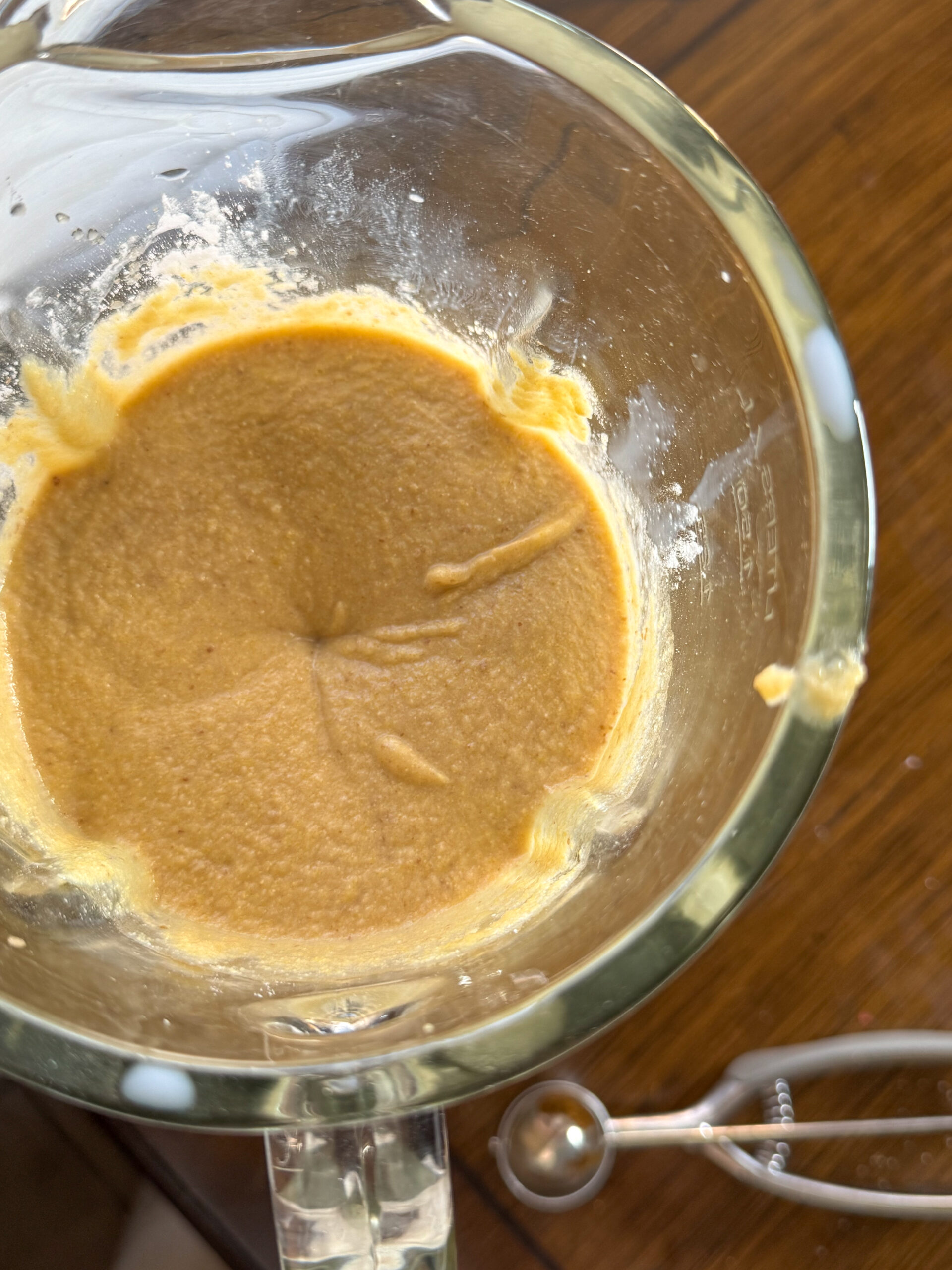 blending the cornbread muffin batter up