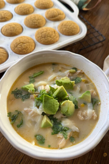 dairy free white bean chicken chili in one pot