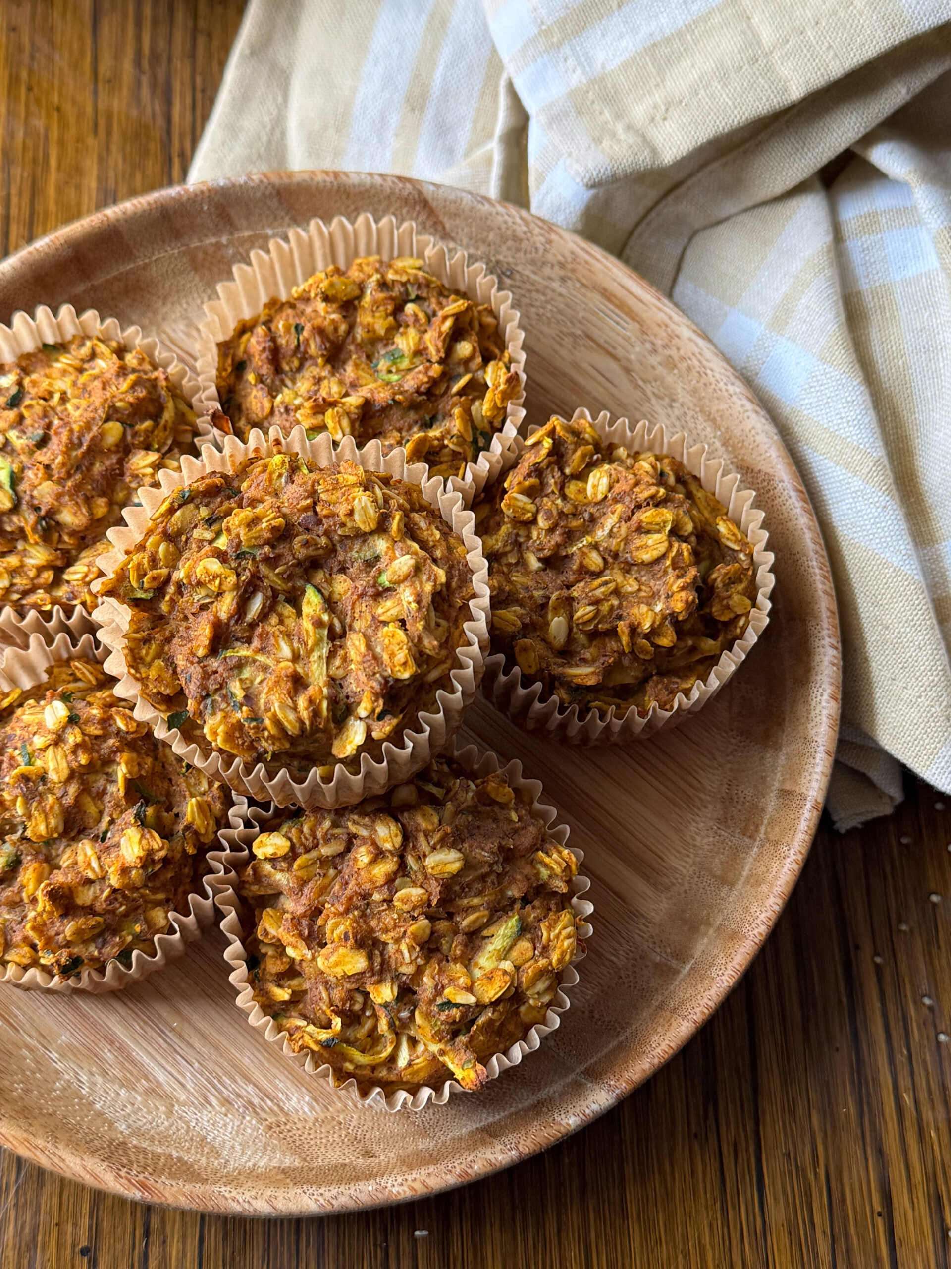 pumpkin zucchini oat muffins for toddlers