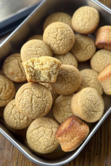 easy cornbread chickpea muffins for toddlers, vegan & gluten-free