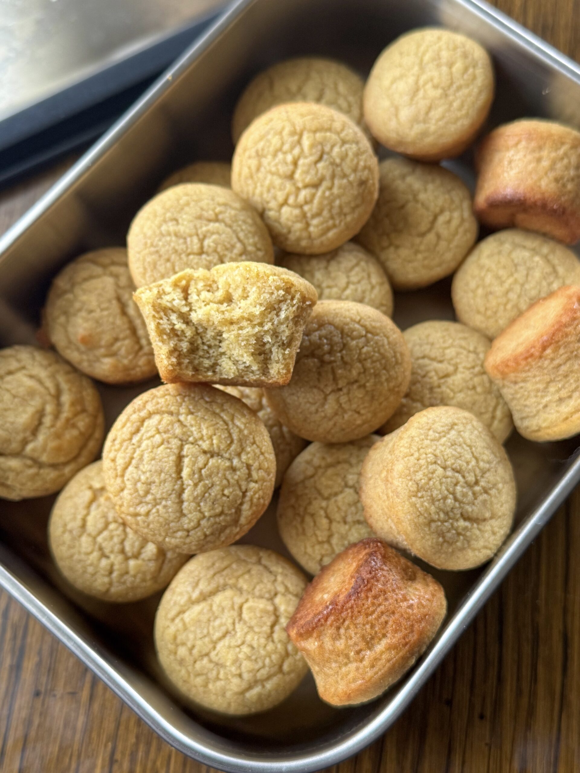 easy cornbread chickpea muffins for toddlers, vegan, dairy-free, gluten-free, and egg-free