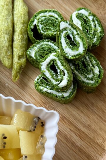 3 ingredient spinach wraps for toddlers