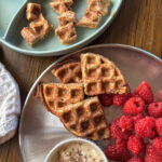 apple cinnamon oatmeal waffles for baby and toddler
