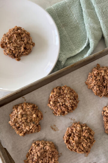 healthy apple cinnamon oatmeal cookies for toddlers