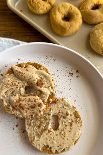 pumpkin yogurt bagels for toddlers