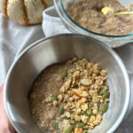 pumpkin chia pudding with toppings for toddlers