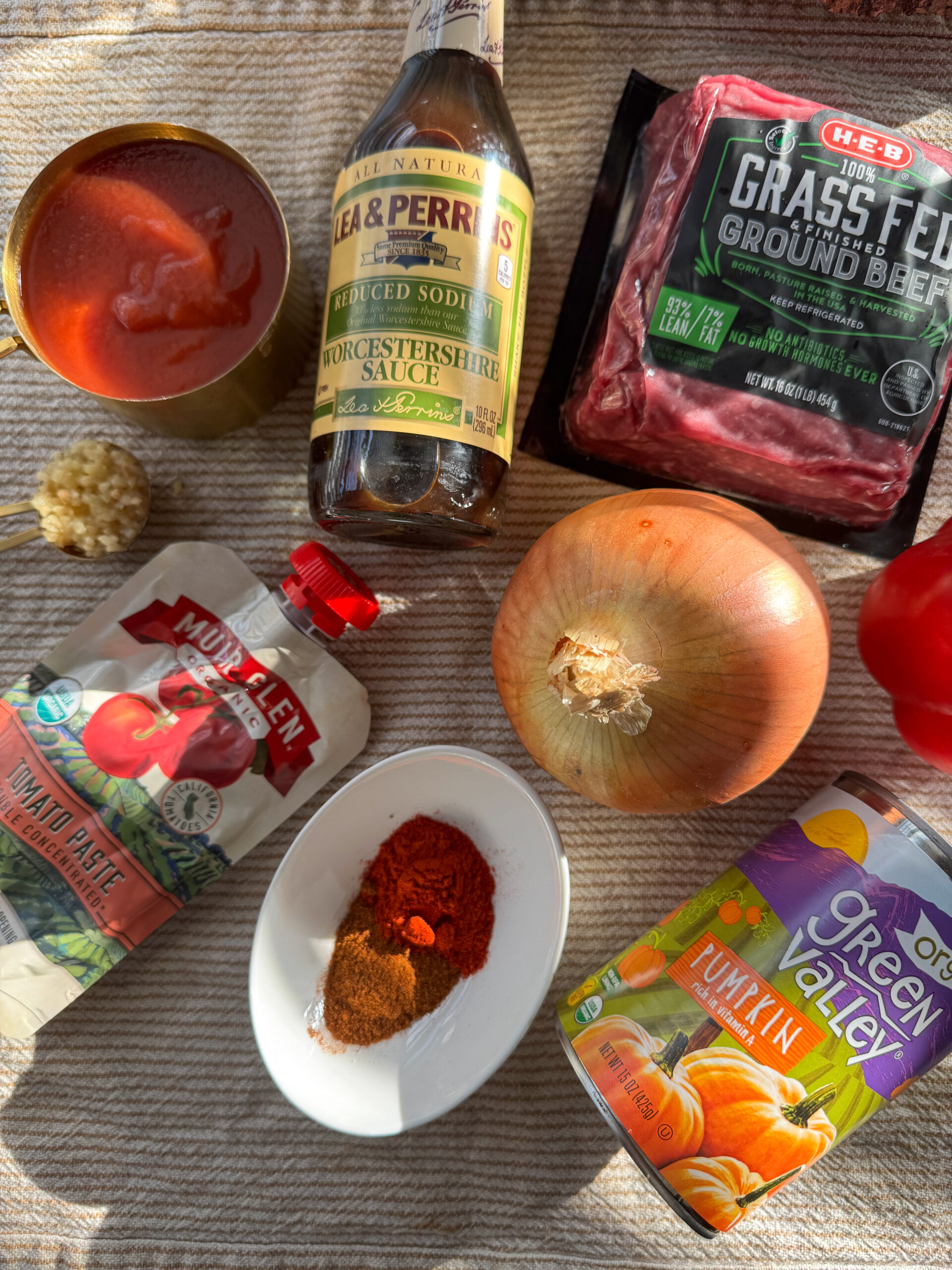 ingredients needed for the pumpkin sloppy joe recipe