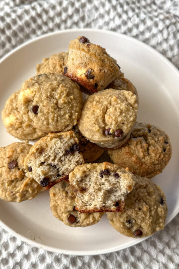 mini almond flour banana muffins for toddlers and babies
