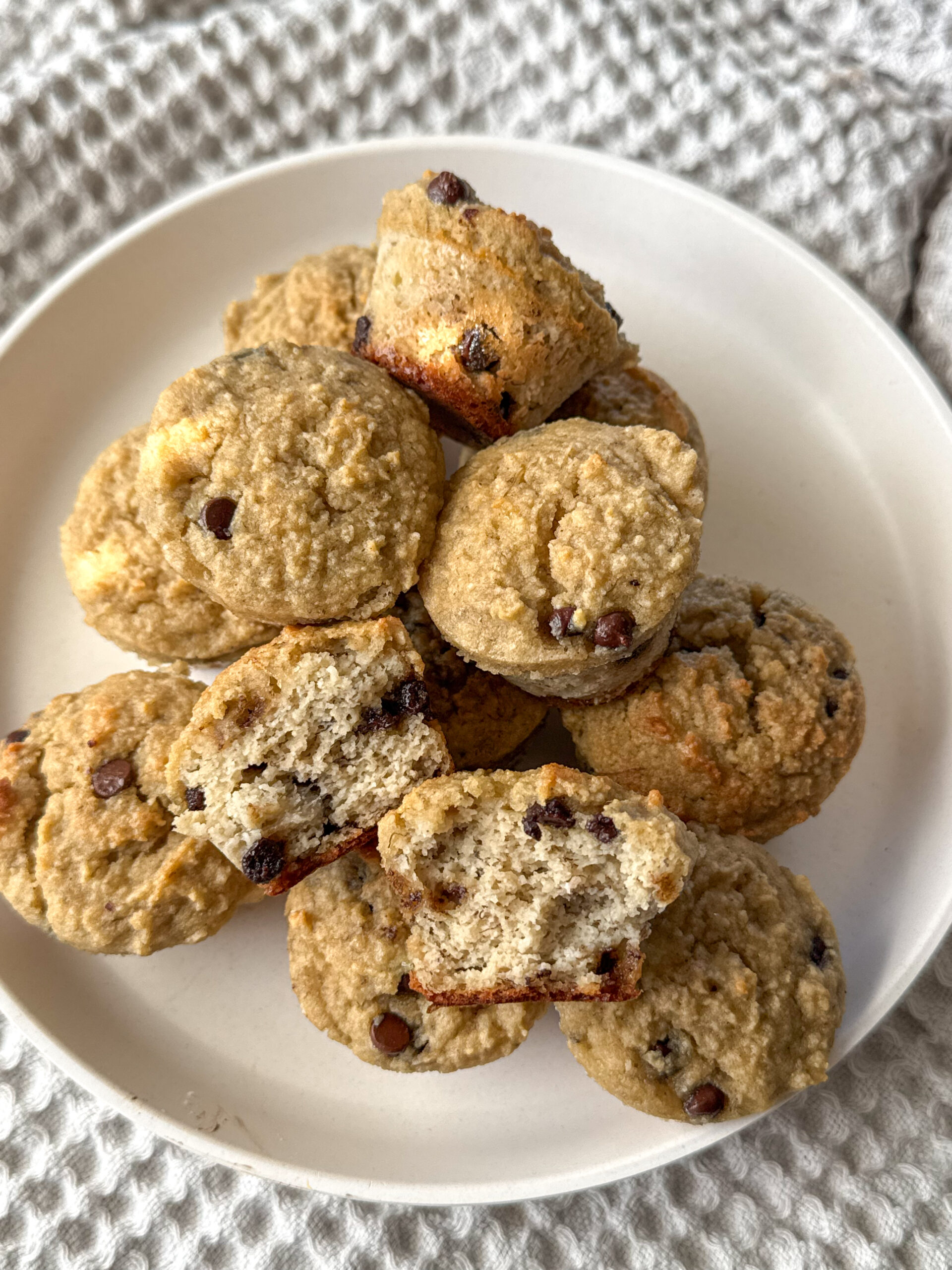 mini almond flour banana muffins for toddlers and babies