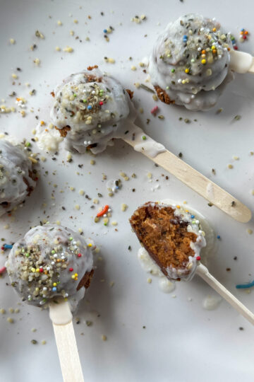 chocolate chip pumpkin cake pops for kids and toddlers