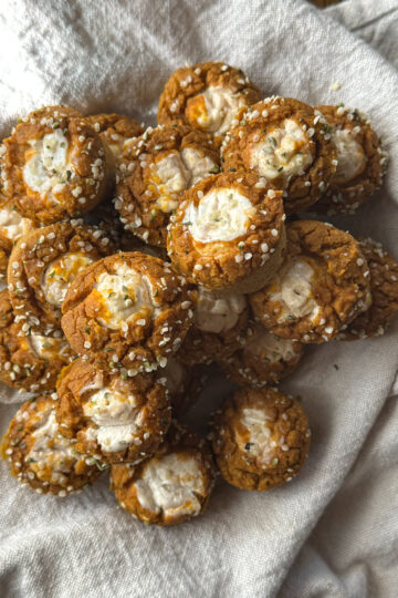 pumpkin cream cheese chickpea muffins