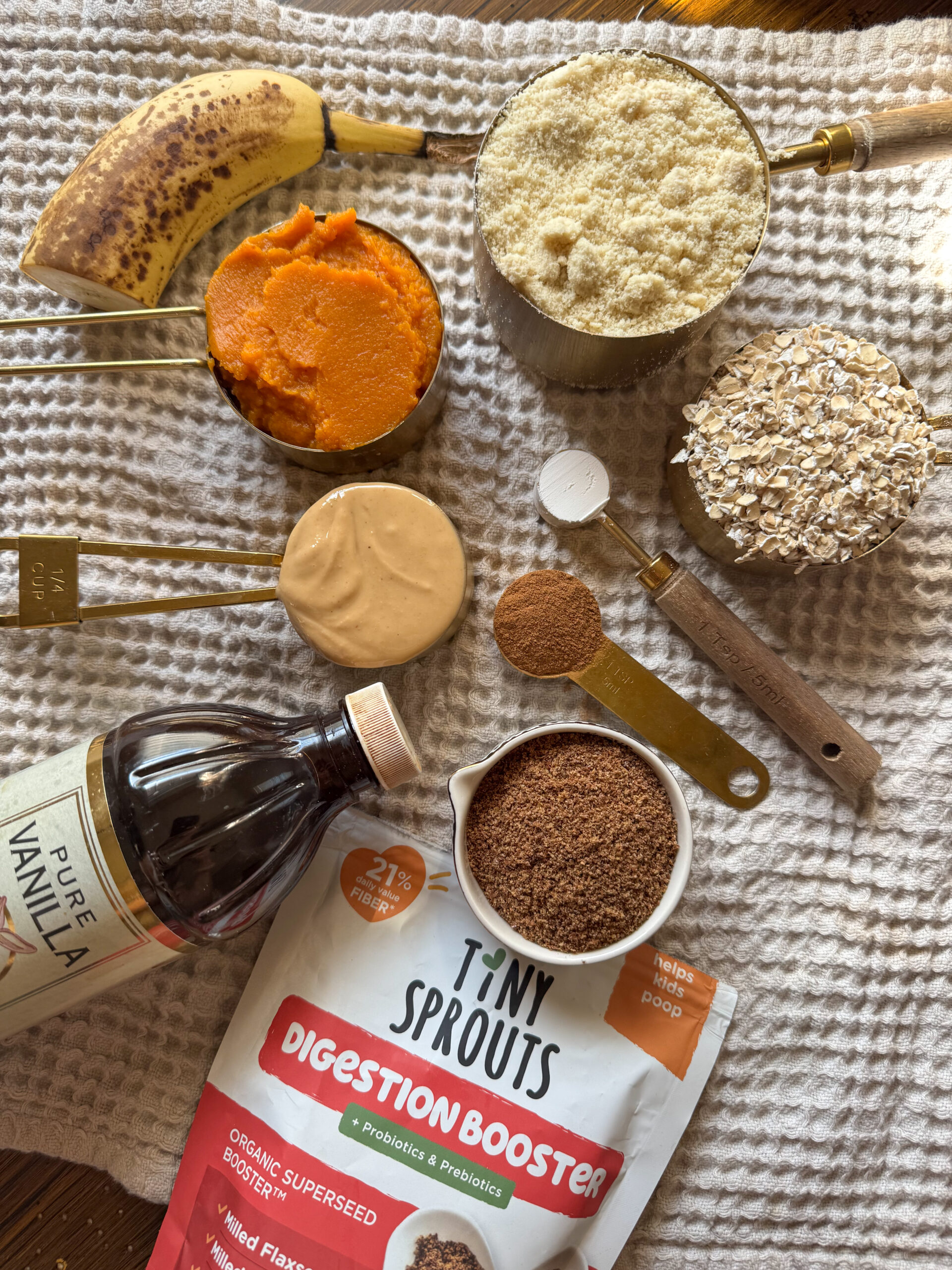 ingredients for the almond flour pumpkin cookies for toddlers