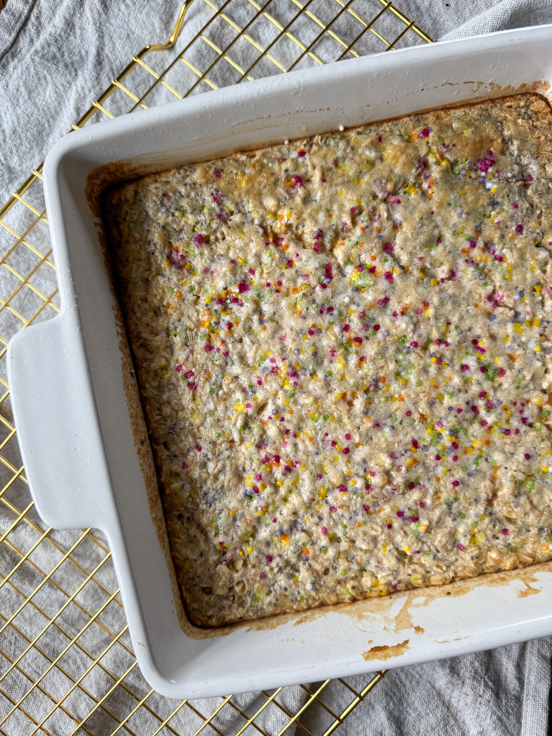 sugar cookie baked oatmeal for toddlers