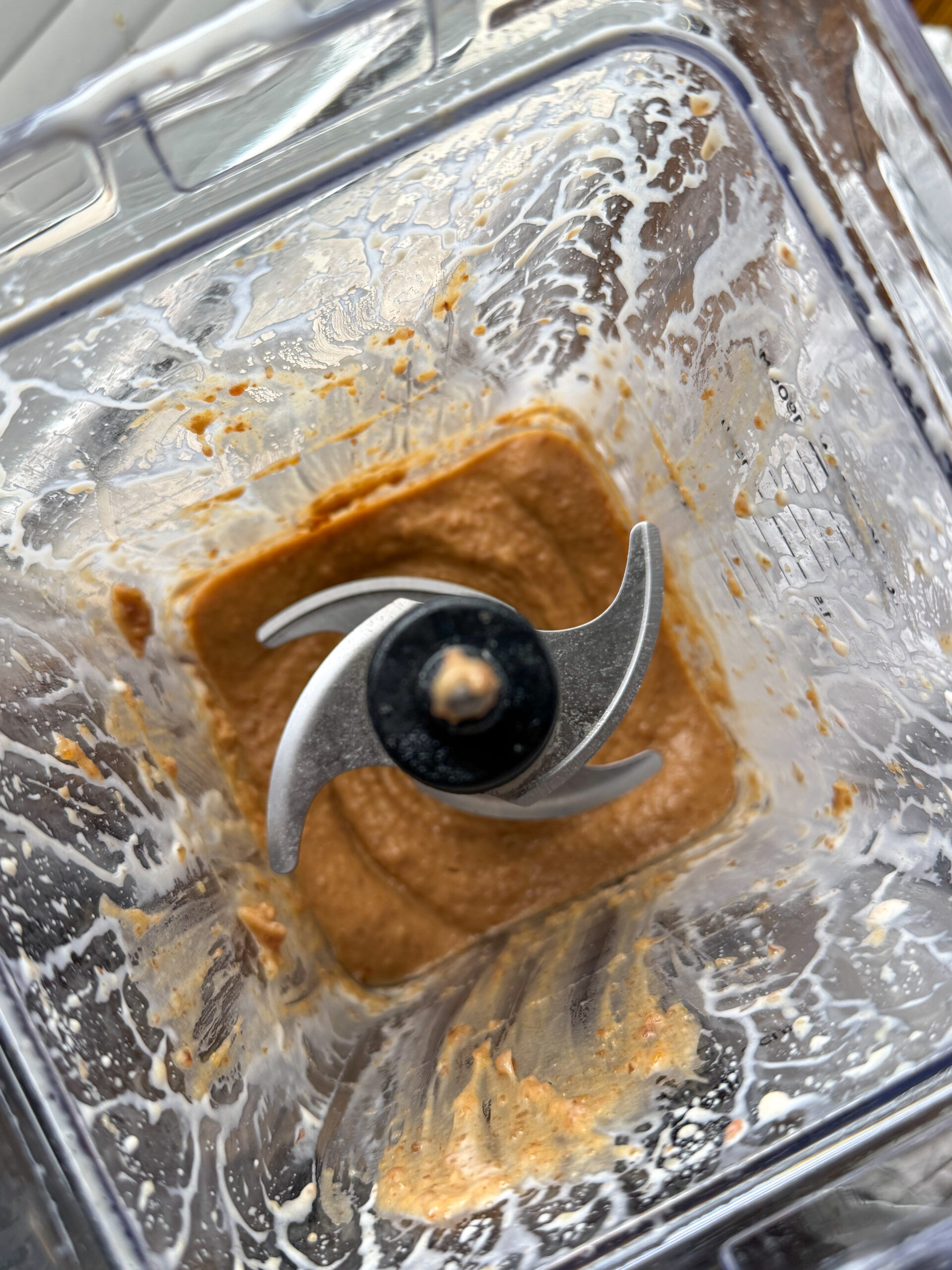 blending ingredients together