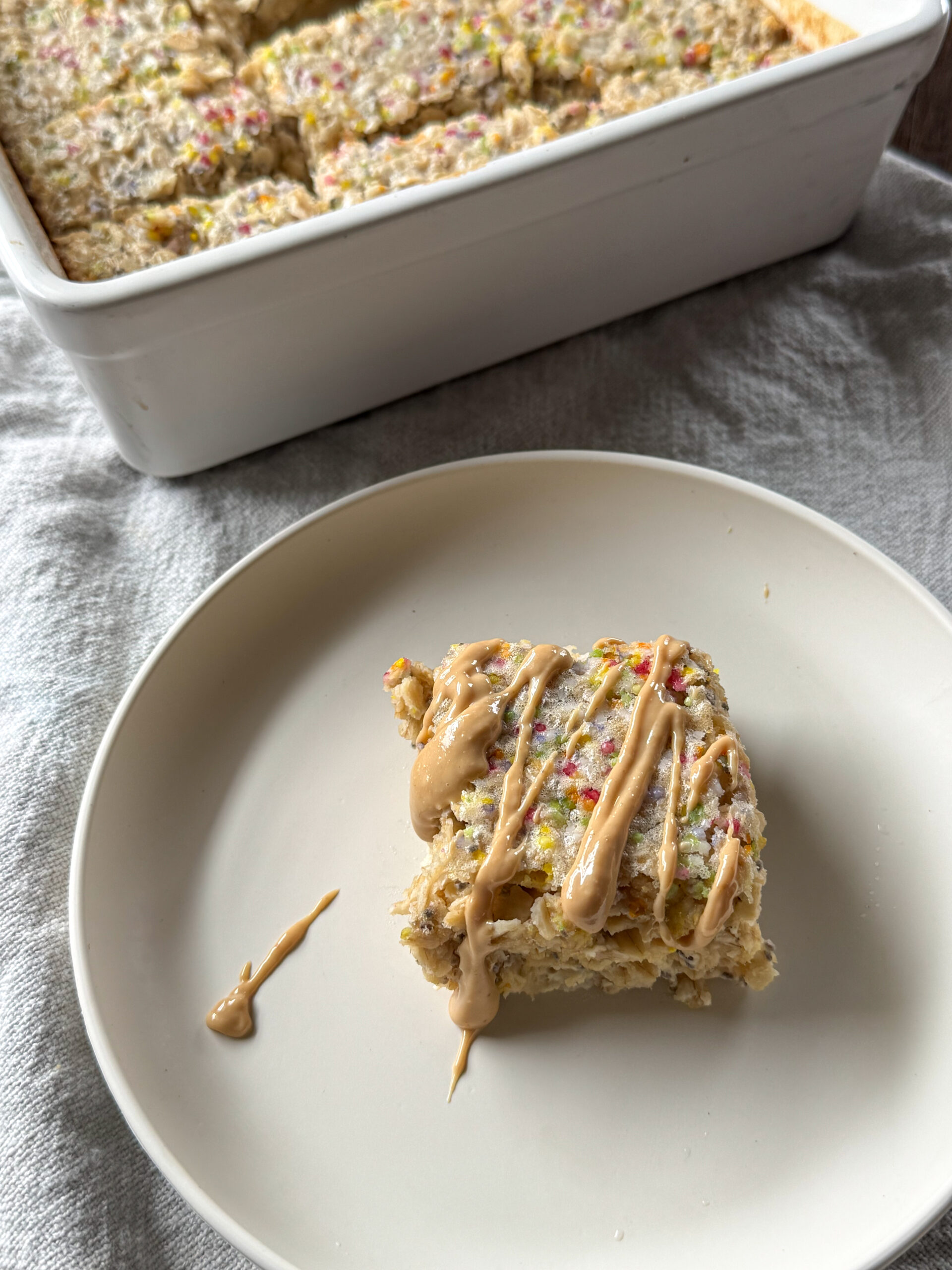 Sugar Cookie Baked Oatmeal (no added sugar + protein-packed)