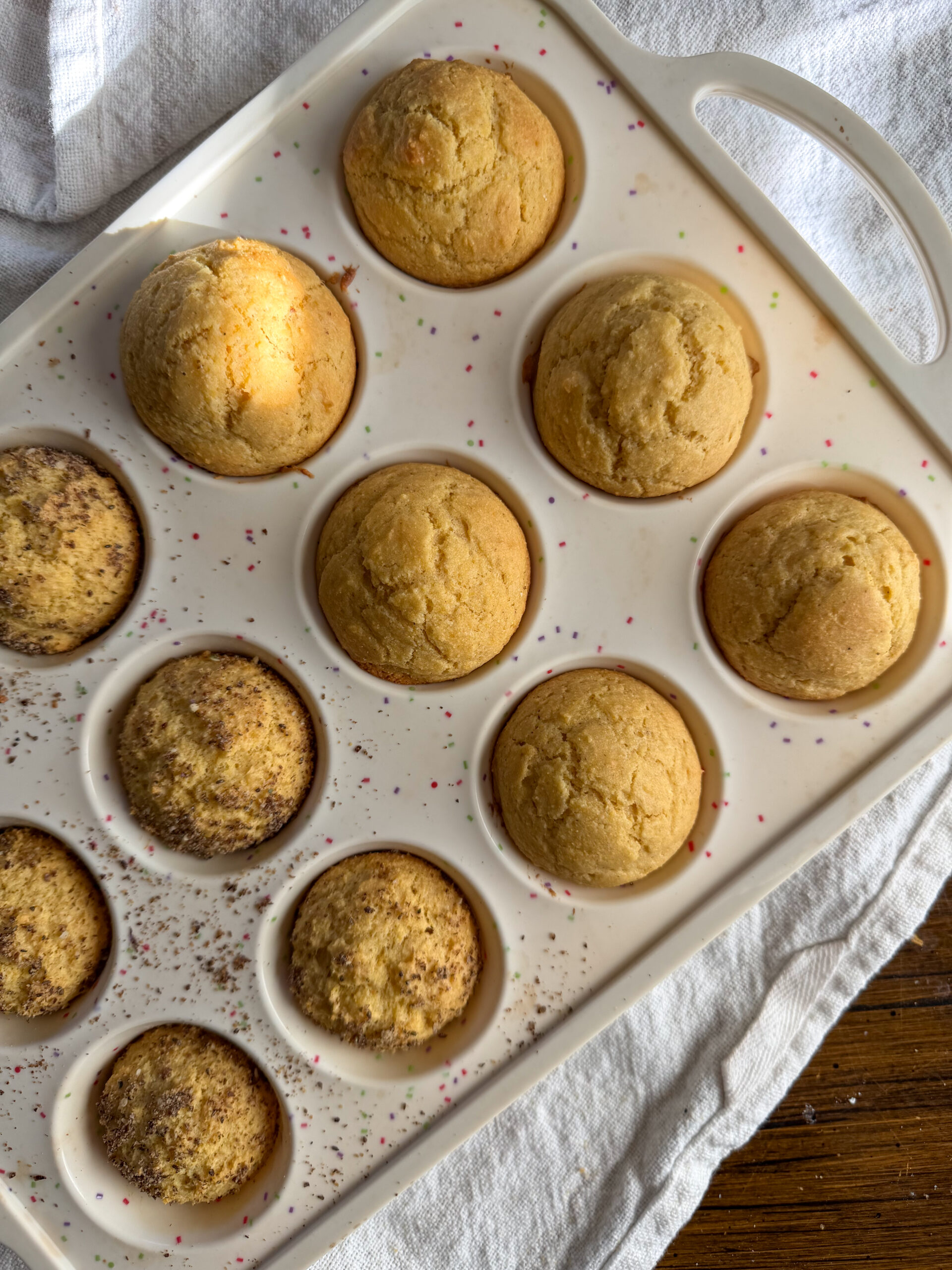 finished greek yogurt cornbread muffins