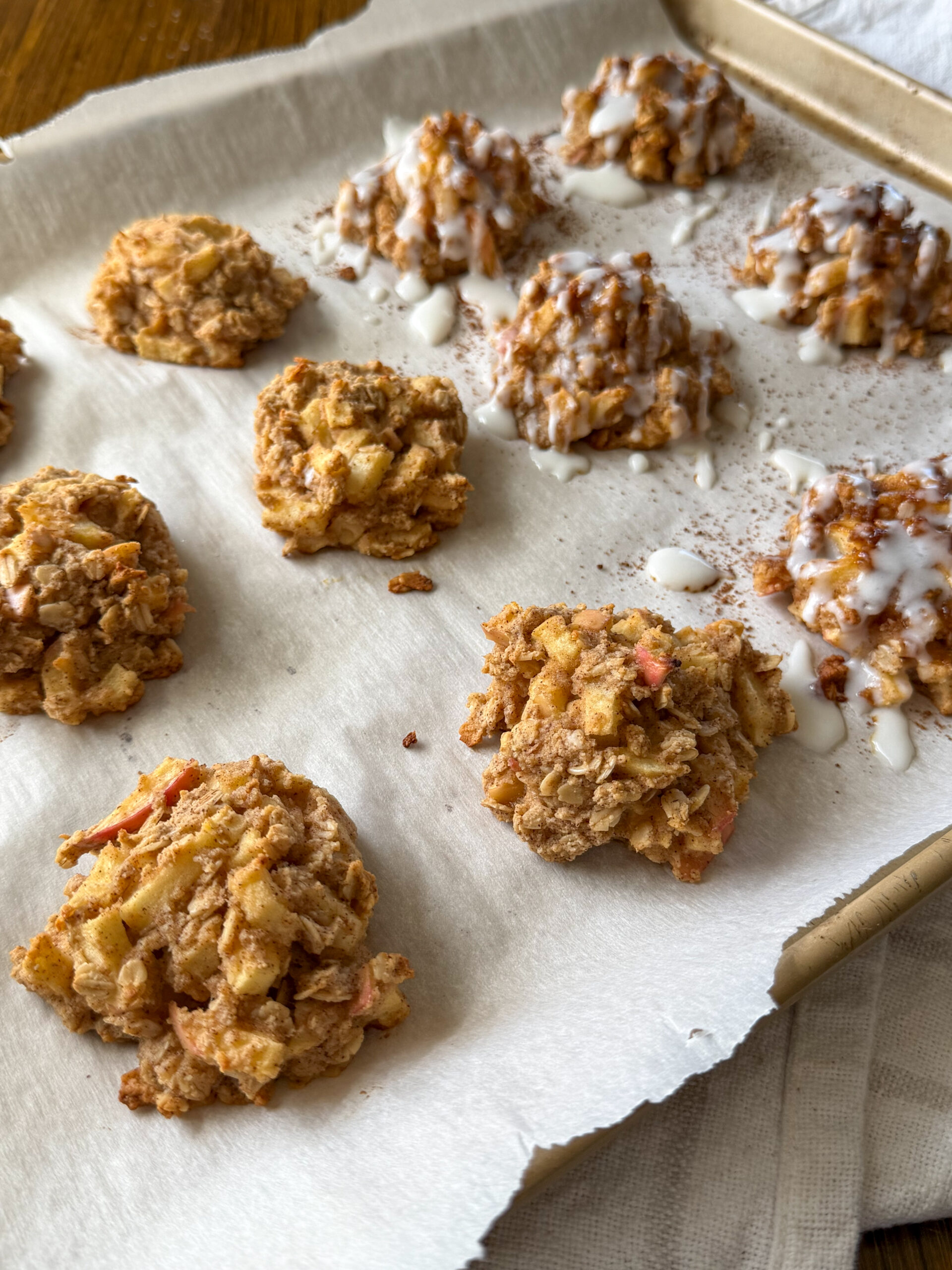 healthy baked apple fritters cookies for toddlers and babies