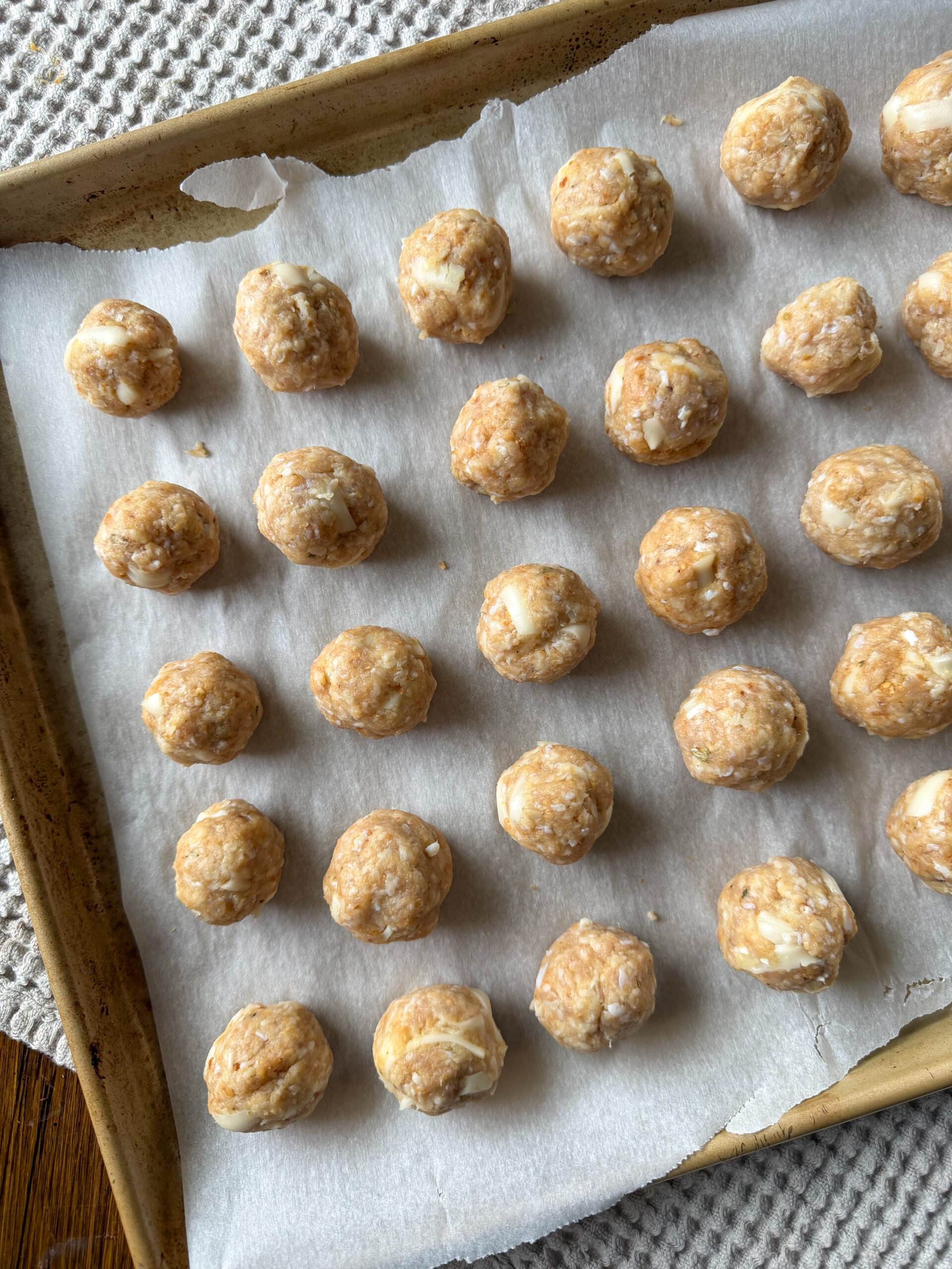 meatballs about to go in oven