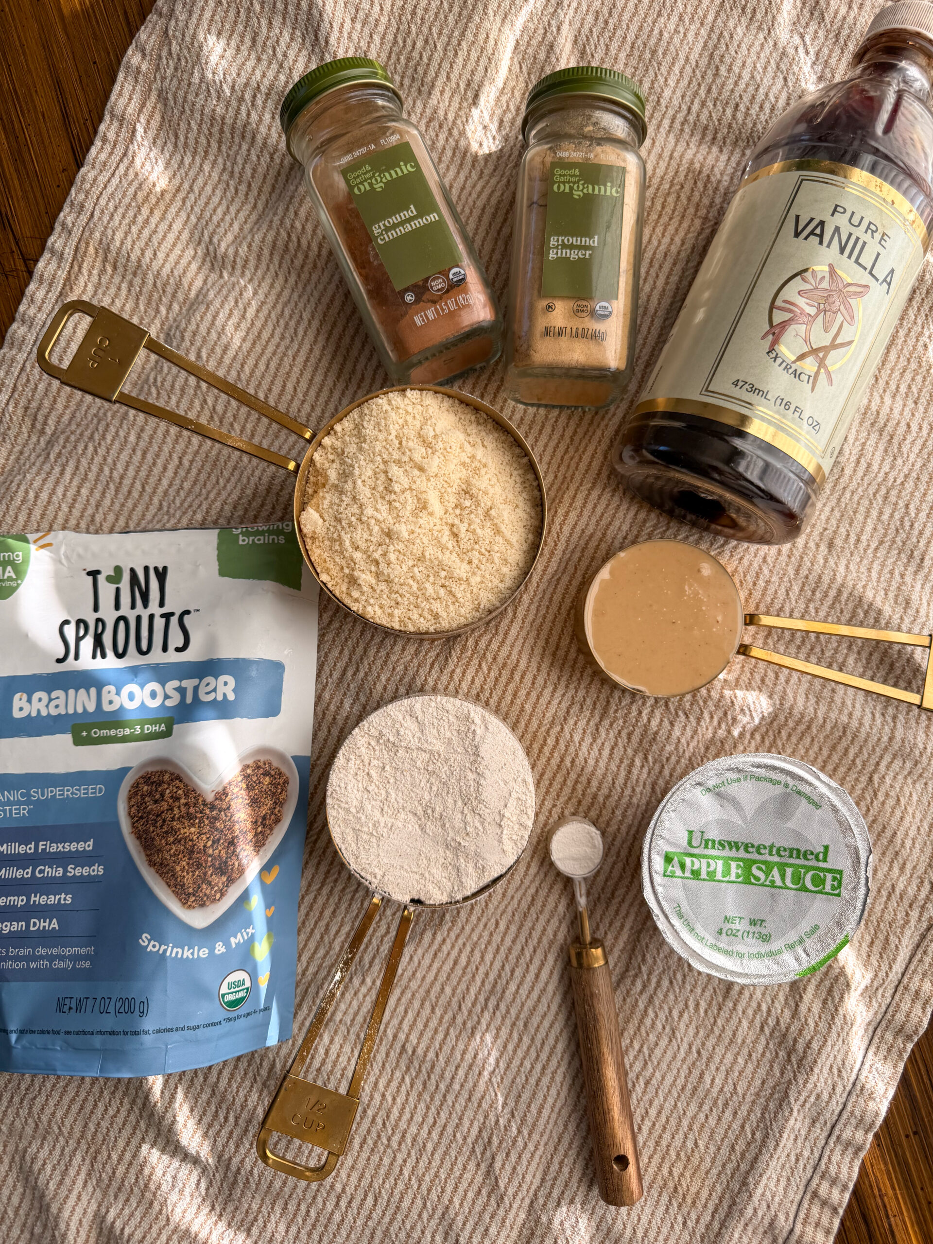 ingredients for the egg free gingerbread cookies