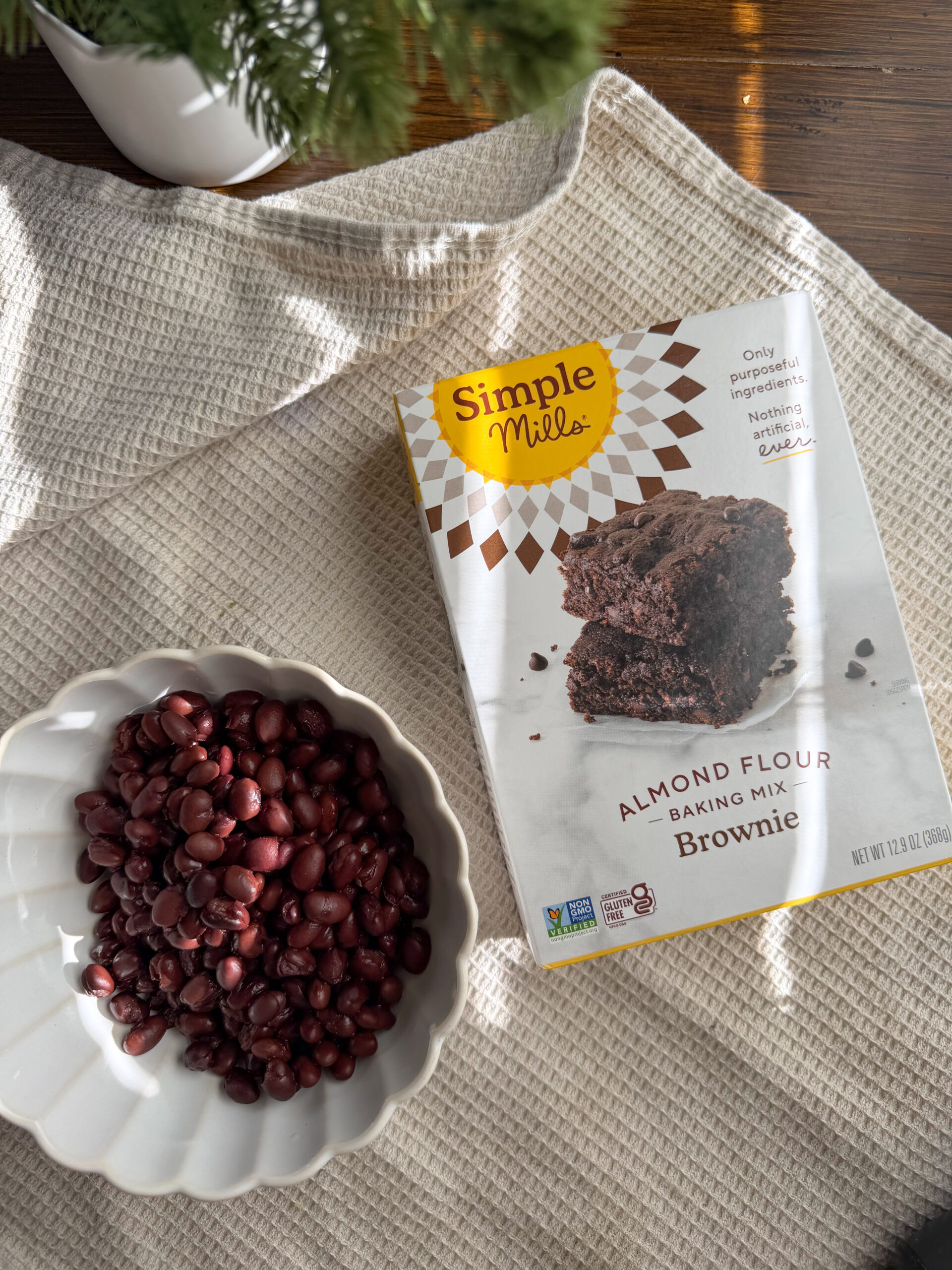 ingredients for egg free black bean brownies