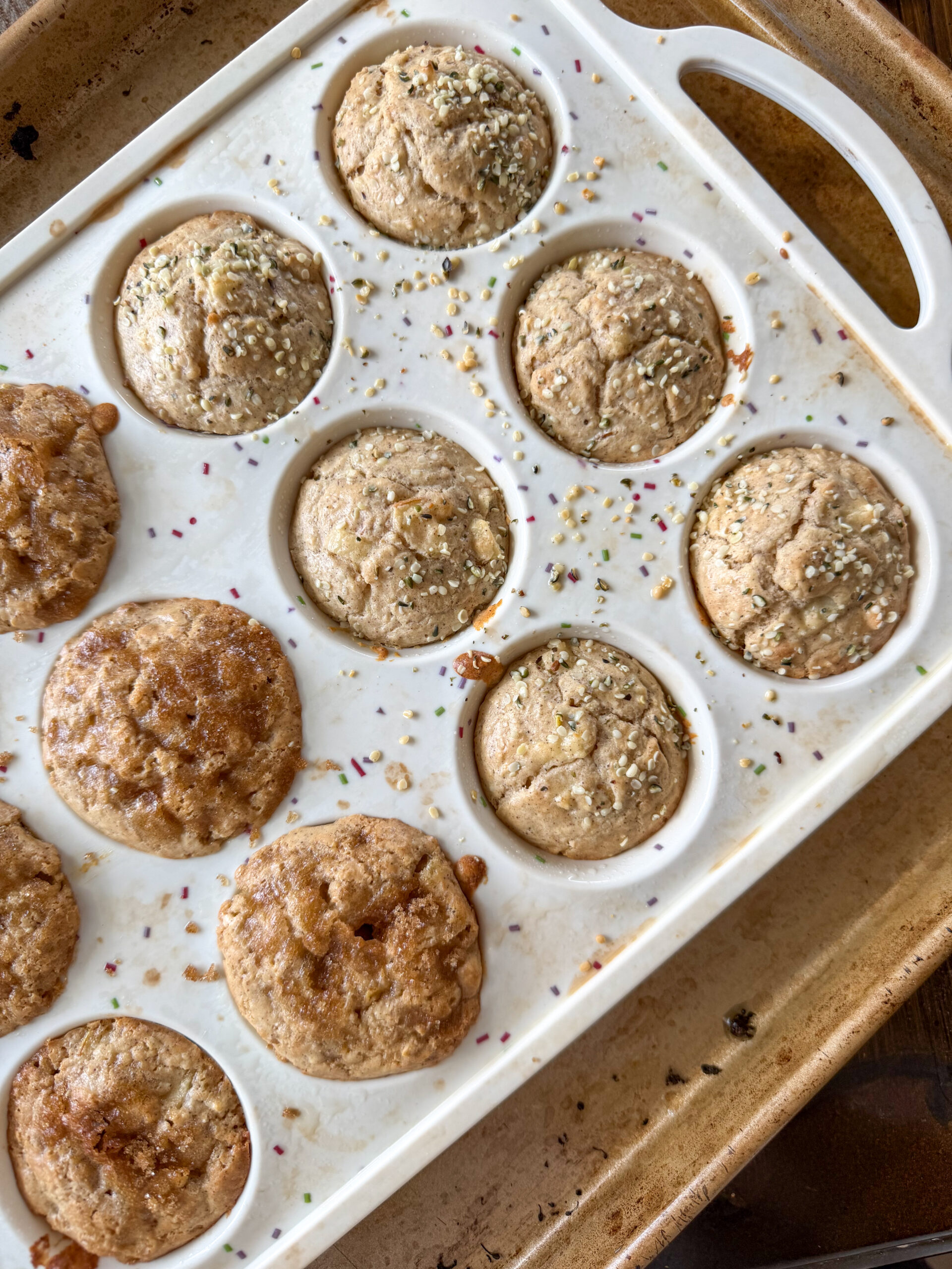 Pear Oat Greek Yogurt Muffins (soft & naturally gluten free) for toddlers and babies