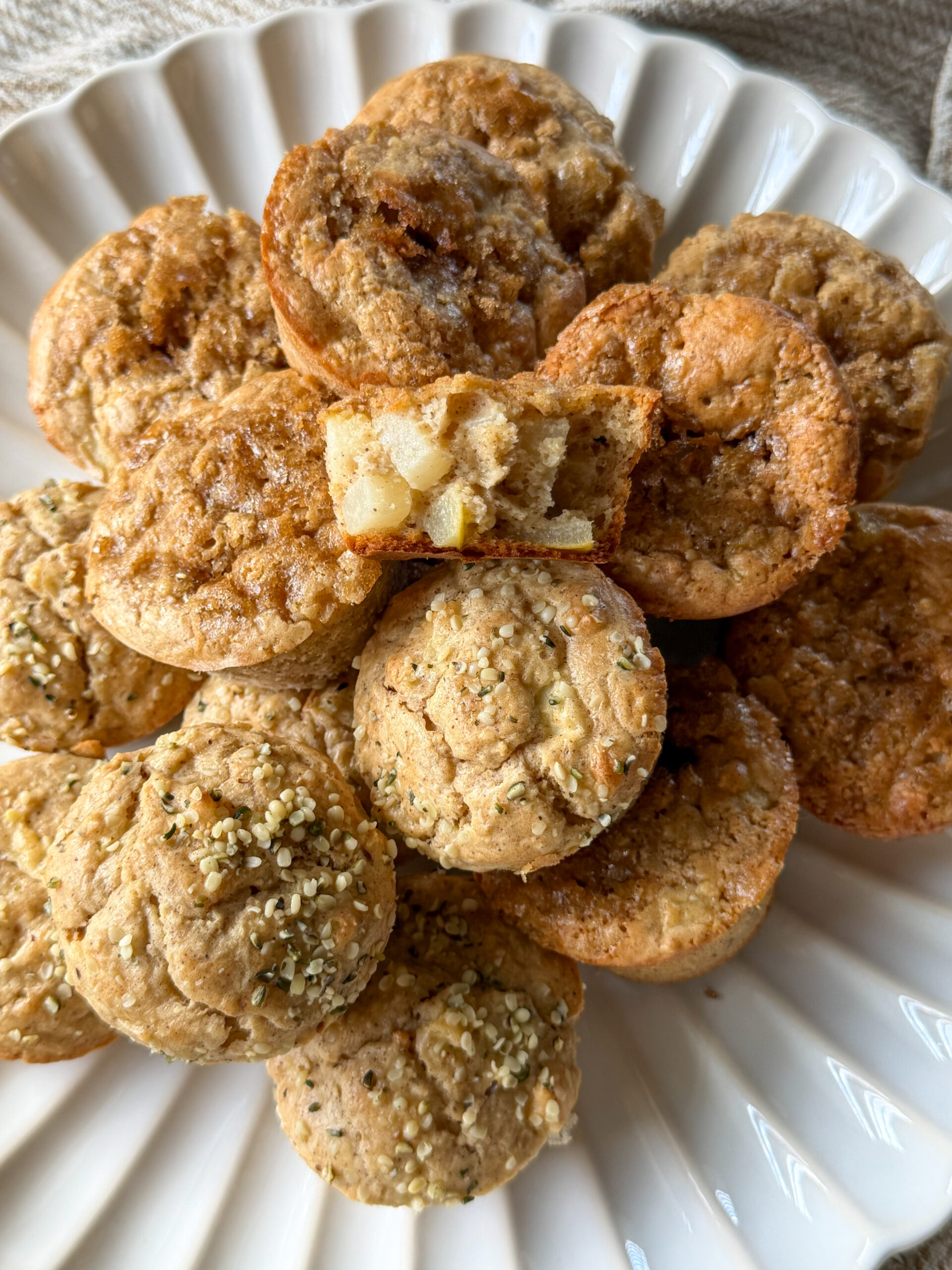Pear Oat Greek Yogurt Muffins (soft & naturally gluten free)