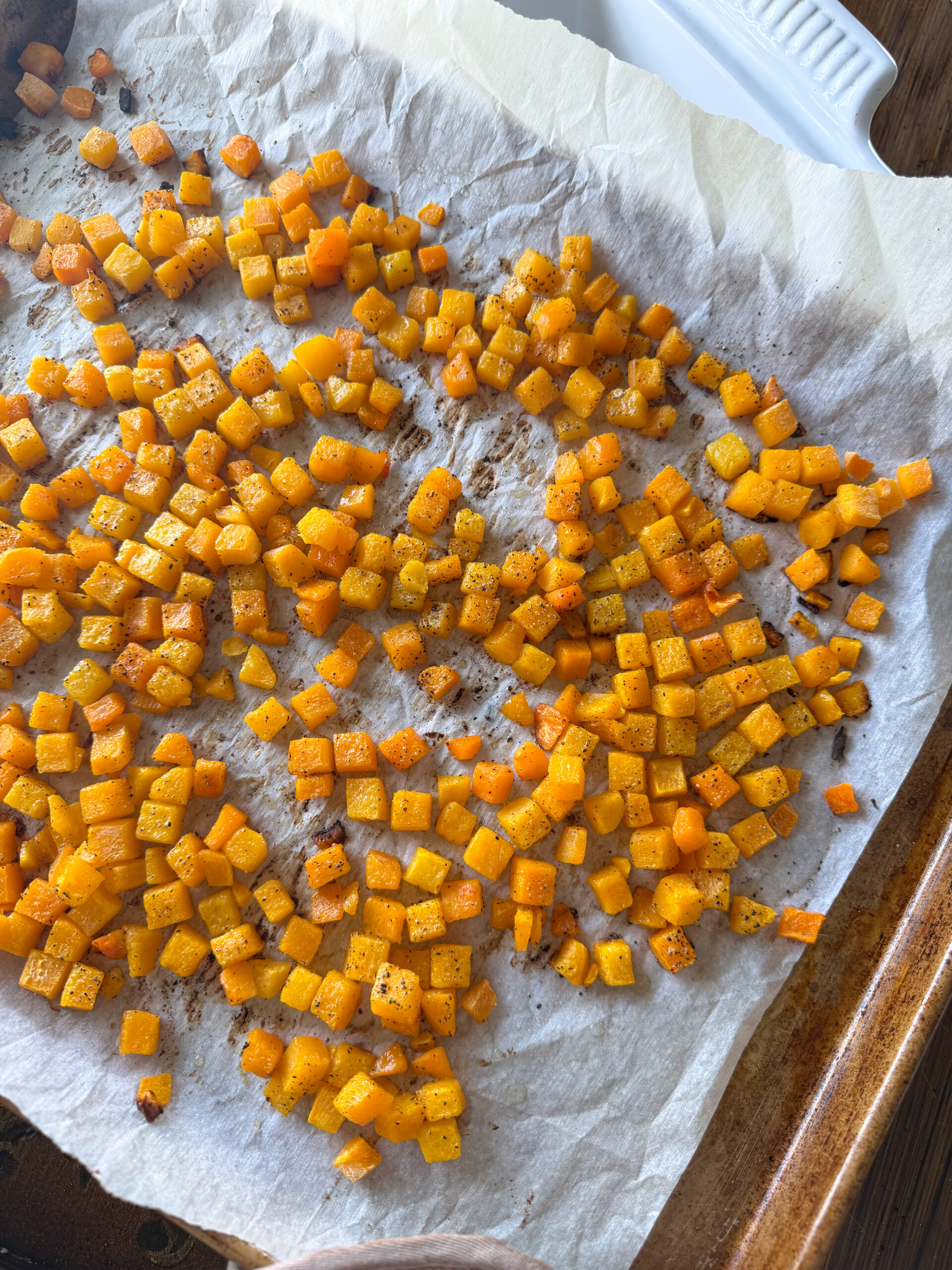roasting butternut squash for egg bake