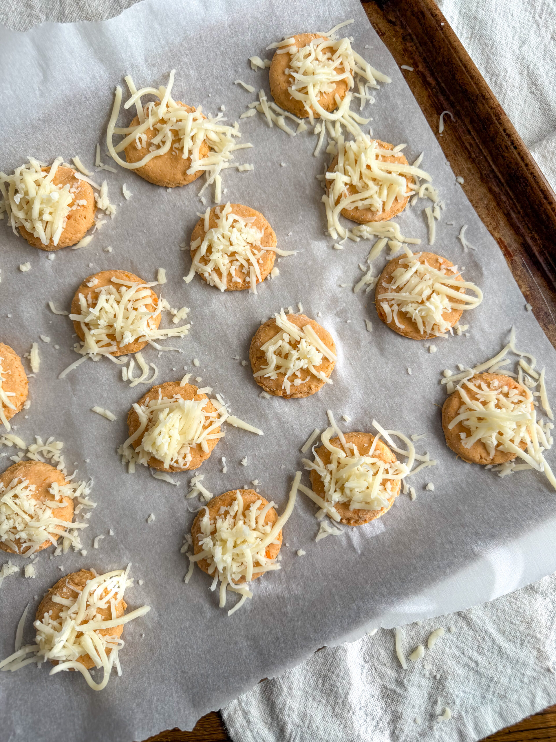 about to bake the Sweet Potato Biscuits for Toddlers (easy, just 4 ingredients!)