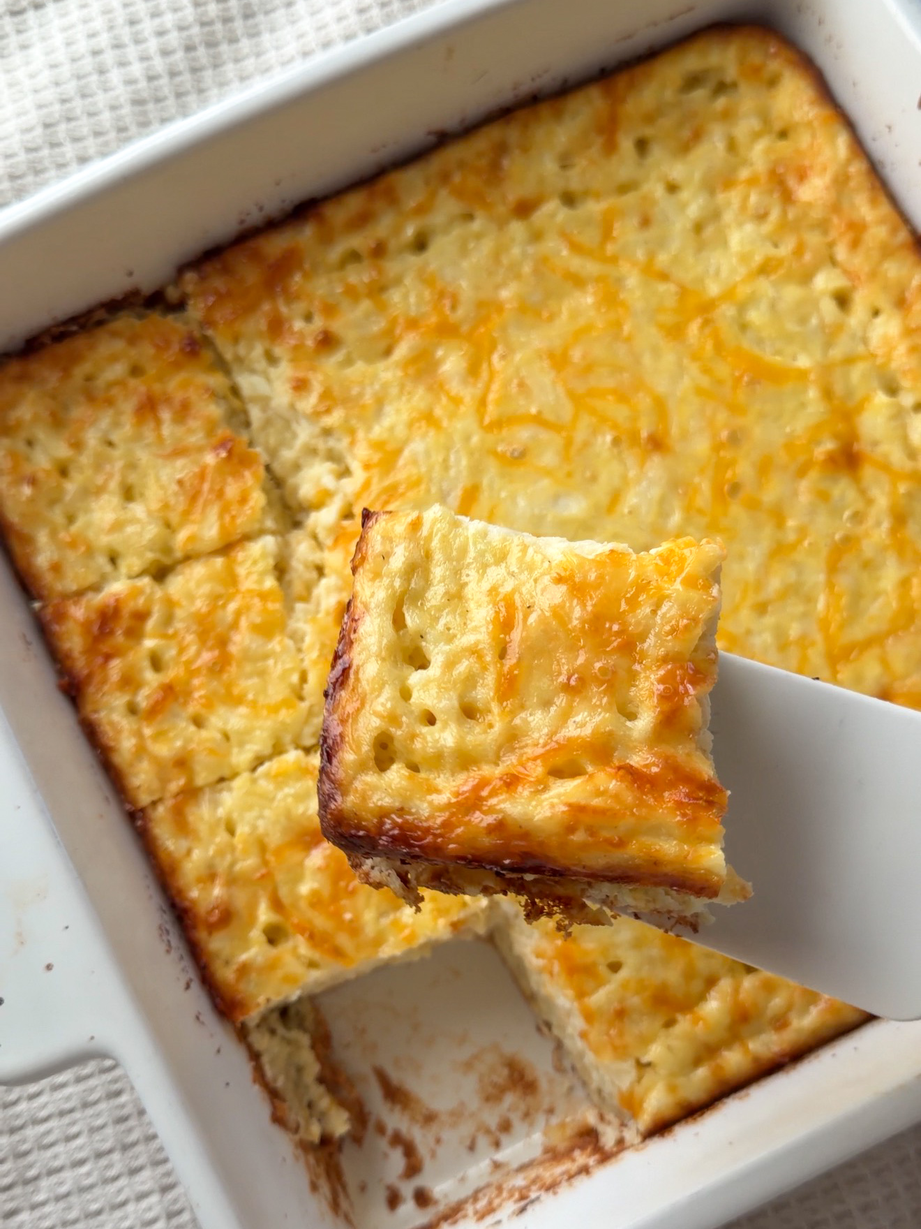 Cheesy Cauliflower Frittata Bars (easy, toddler-friendly egg bake)