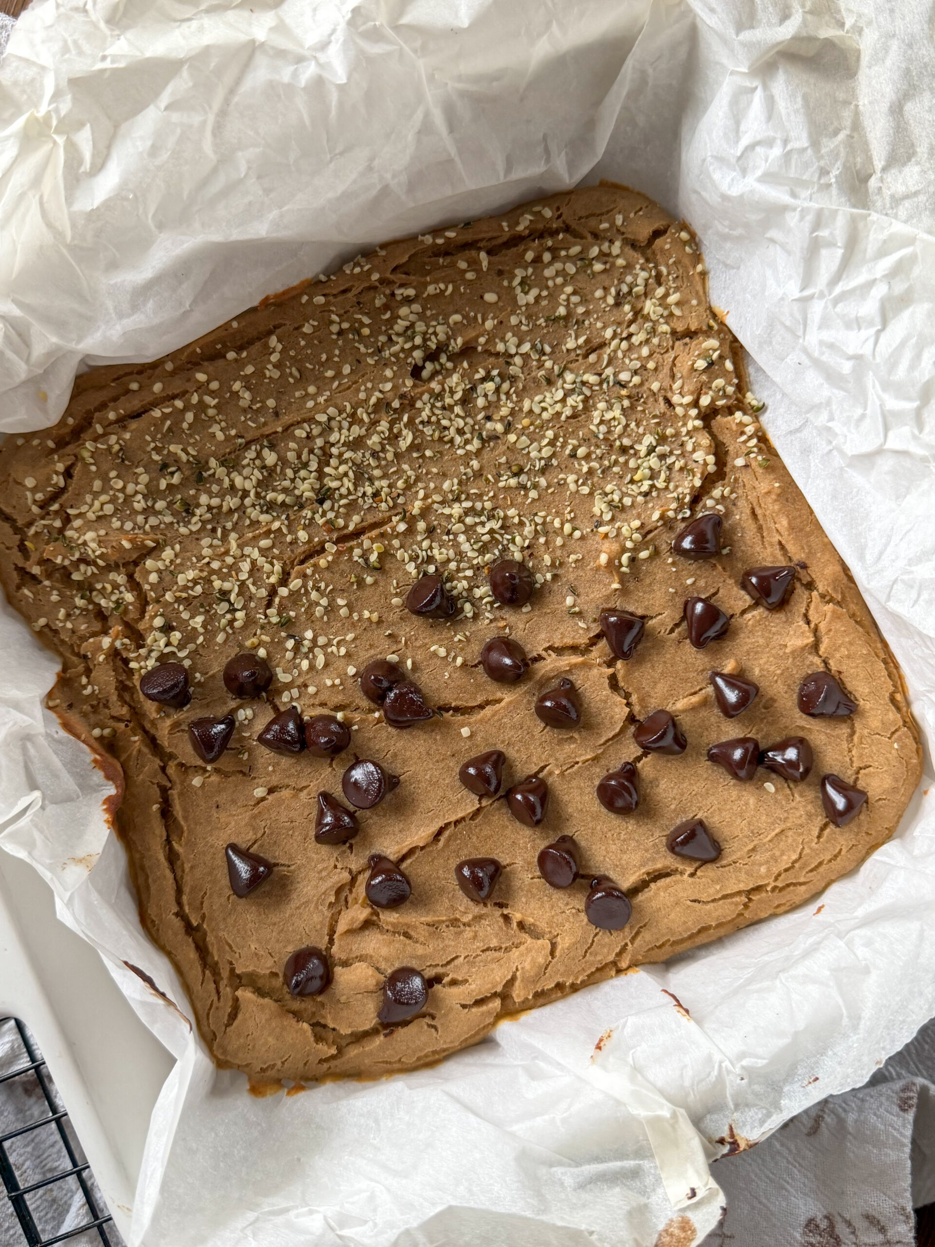 Banana Chickpea Blondies (no added sugar, toddler-friendly snack)