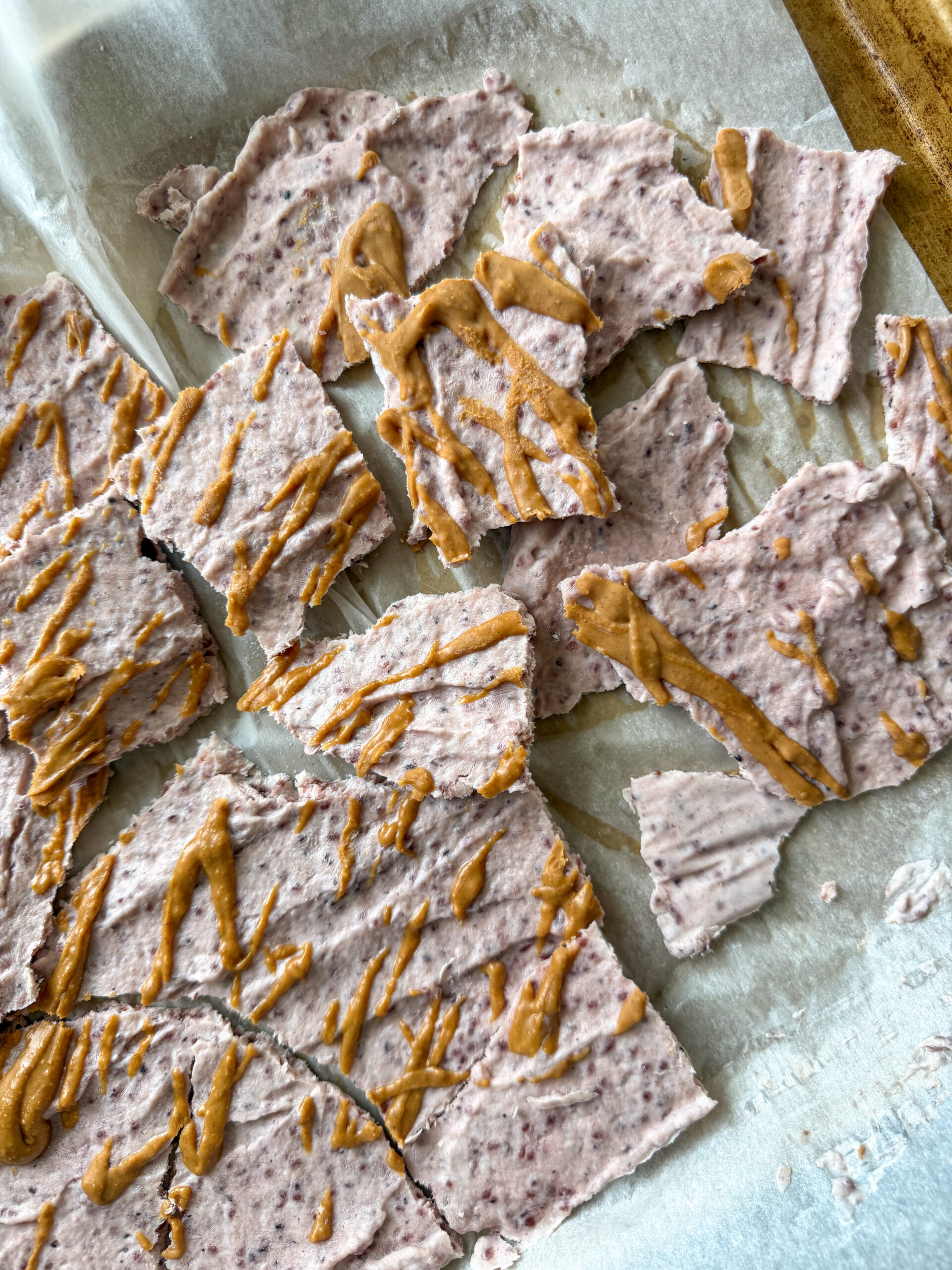 PB&J Yogurt Bark (easy snack for kids, no added sugar)