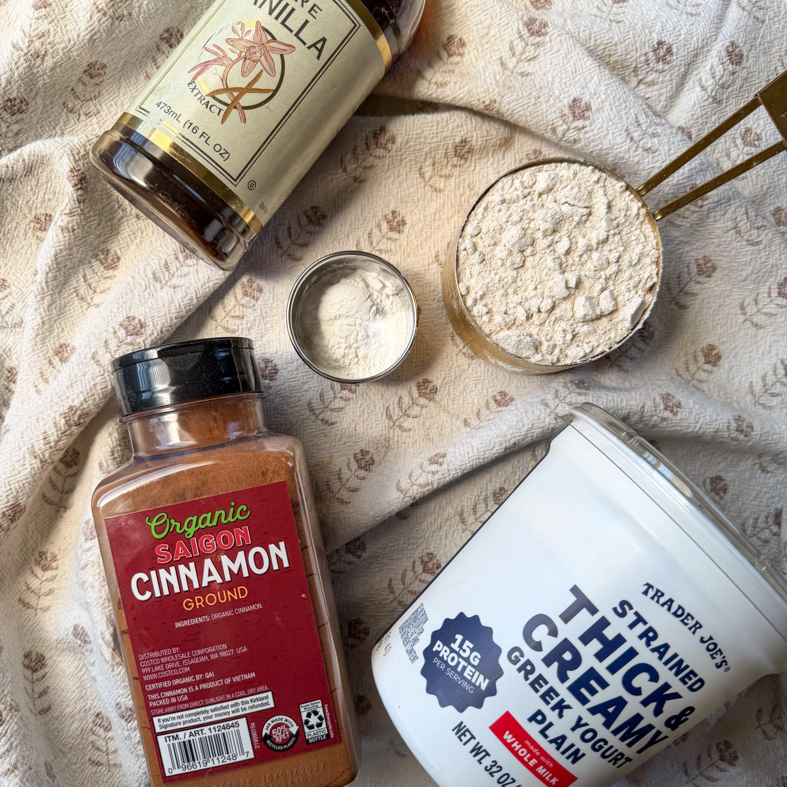 ingredients for Greek Yogurt Donut Holes (easy, healthy toddler breakfast)